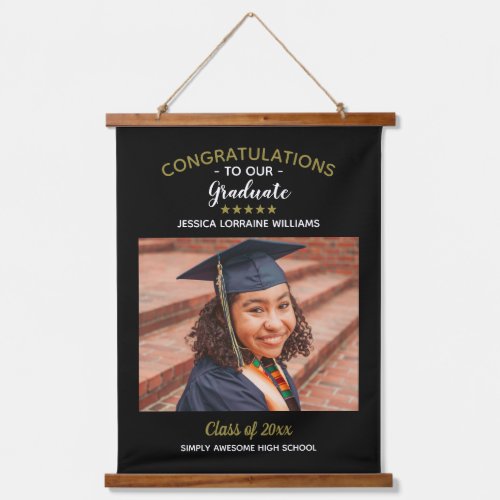 Congratulations Graduate Custom Photo Graduation Hanging Tapestry