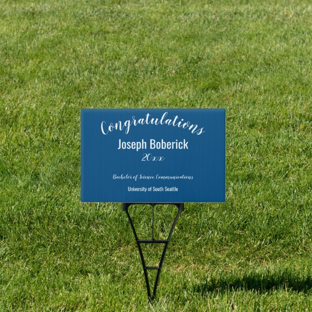 Congratulations Graduate Custom School and Year   Sign (Insitu)