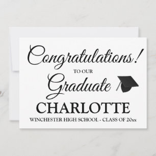 Congratulations graduate custom script graduation announcement