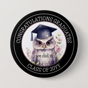 Congratulations Graduate Cute Graduation Owl Button