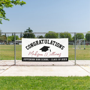 Congratulations Graduate Elegant Script Custom Banner