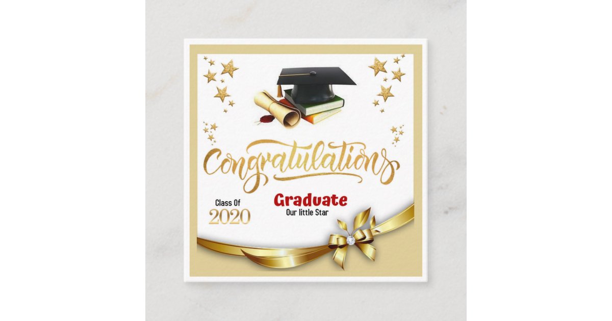Congratulations Graduate Enclosure Card Zazzle