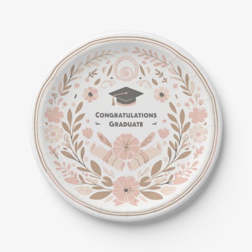 Congratulations Graduate Girly Paper Plates