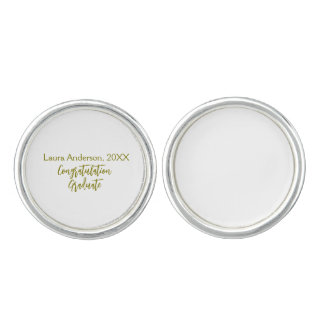Congratulations graduate golden name class 20XX si Cufflinks