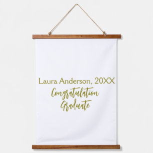 Congratulations graduate golden name class 20XX si Hanging Tapestry