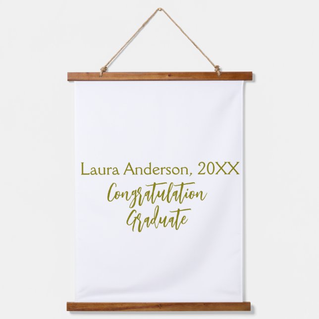 Congratulations graduate golden name class 20XX si Hanging Tapestry (Front)