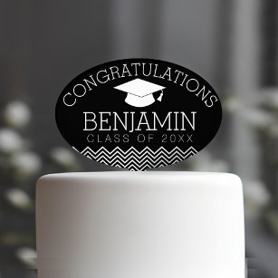 Congratulations Graduate Graduation CAN EDIT COLOR Cake Topper