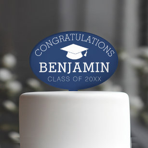 Congratulations Graduate Graduation CAN EDIT COLOR Cake Topper