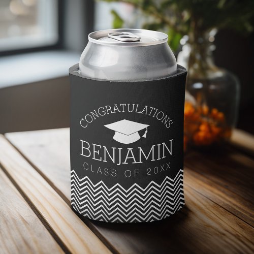 Congratulations Graduate Graduation CAN EDIT COLOR Can Cooler