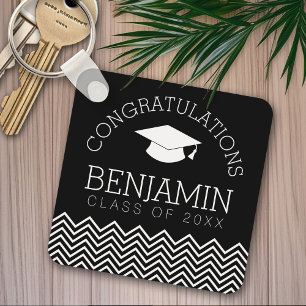 Congratulations Graduate Graduation CAN EDIT COLOR Keychain