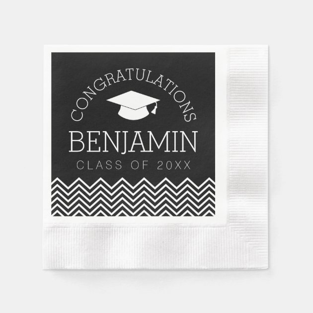 Congratulations Graduate Graduation CAN EDIT COLOR Paper Napkin