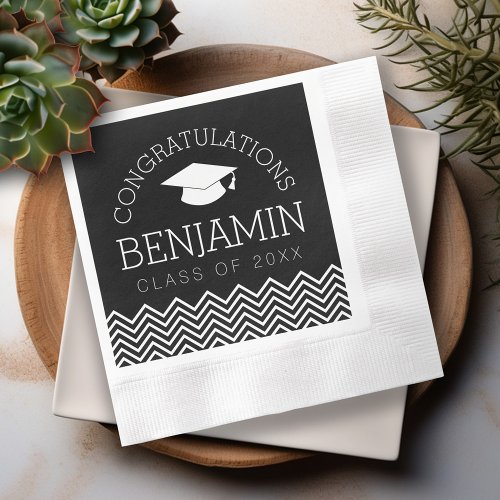 Congratulations Graduate Graduation CAN EDIT COLOR Paper Napkins