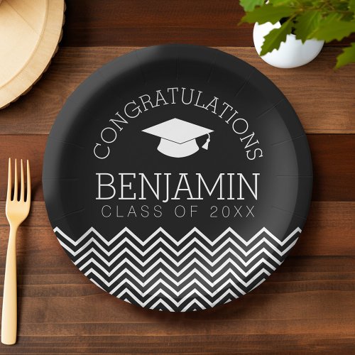 Congratulations Graduate Graduation CAN EDIT COLOR Paper Plates