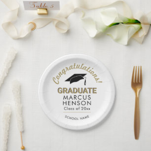 Congratulations Graduate Graduation Cap Paper Plates