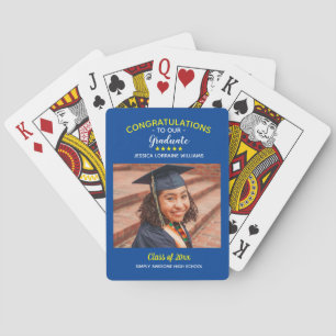 Congratulations Graduate Graduation Custom Photo Poker Cards