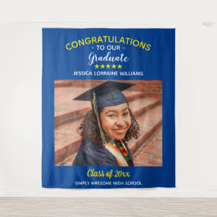 Congratulations Graduate Graduation Custom Photo Tapestry