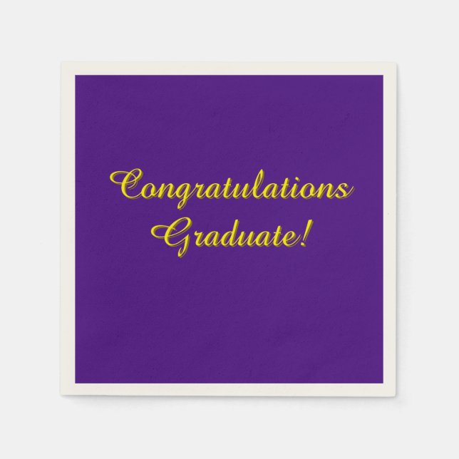 Congratulations Graduate Graduation Napkins (Front)