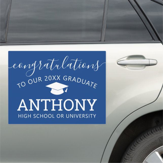 Congratulations Graduate - graduation party parade Car Magnet (In Situ)
