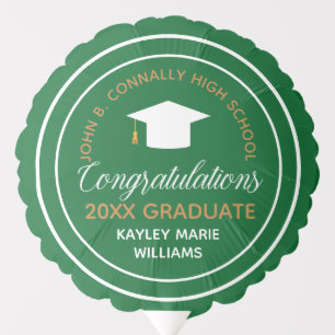 Congratulations Graduate Green 2025 Graduation Balloon
