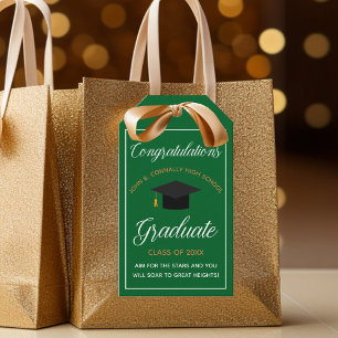 Congratulations Graduate Green 2026 Graduation Gift Tags