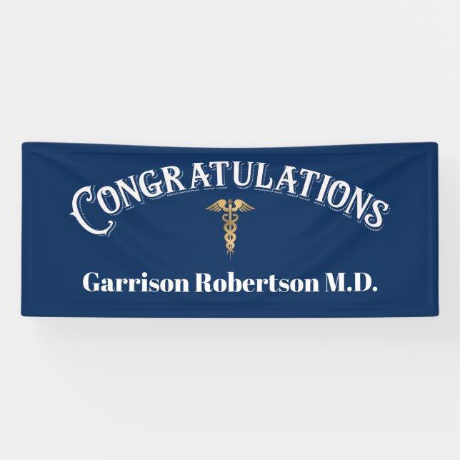 Congratulations Graduate MD Doctor Banner (Horizontal)