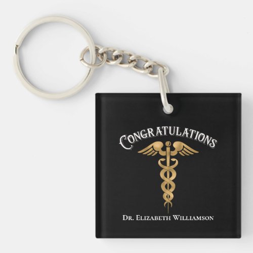 Congratulations Graduate Medical Physician Doctor Keychain
