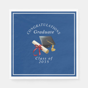 Congratulations Graduate Mortar Board Diploma Napkins