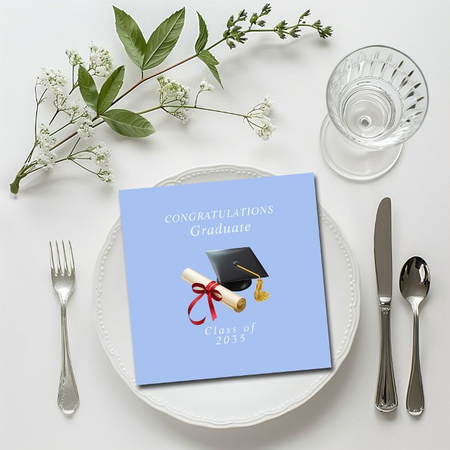 Congratulations Graduate Mortar Board Diploma Napkins (Creator Uploaded)