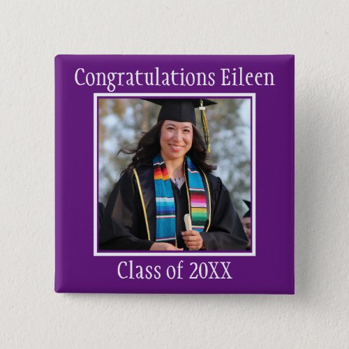 Congratulations Graduate name and photo    Button