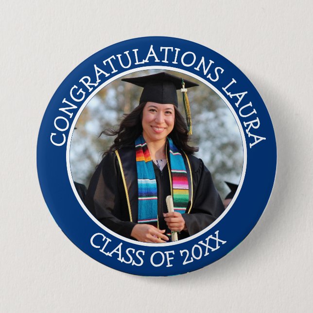 Congratulations Graduate name and photo   Button (Front)