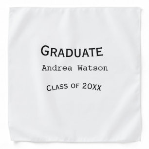 Congratulations graduate name class of 20XX type w Bandana
