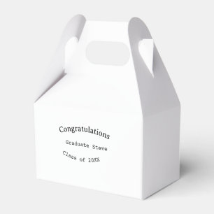Congratulations graduate name class of 20XX type w Favor Boxes