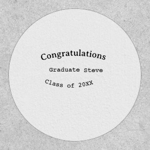 Congratulations graduate name class of 20XX type w Patch