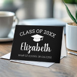 Congratulations Graduate Name Script Graduation Card<br><div class="desc">Add Class of ANY YEAR and the Graduate Name to this whimsical design. A girly script for the name makes a pretty and modern design for the graduate. This minimal design is easy to read and stands out. Send your senior out with style and celebrate while you are social distancing....</div>