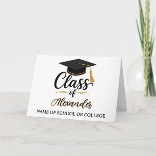 Congratulations Graduate Name Script Graduation Holiday Card