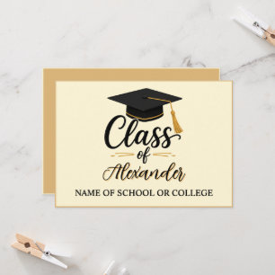 Congratulations Graduate Name Script Graduation  I Invitation