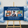 Congratulations Graduate Navy 3 Photo Graduation Foam Board