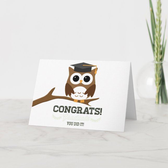Congratulations Graduate Owl Card (Front)
