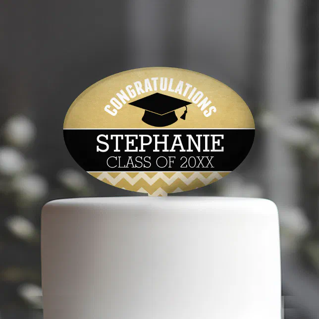 Congratulations Graduate Personalized Graduation Cake Topper Zazzle