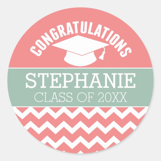Congratulations Graduate - Personalized Graduation Classic Round Sticker