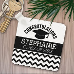 Congratulations Graduate - Personalized Graduation Keychain<br><div class="desc">Add 2020,  2021 or any year to personalize this whimsical design. This can be used for any graduate - high school,  college,  grad school,  med school or even trade school.</div>