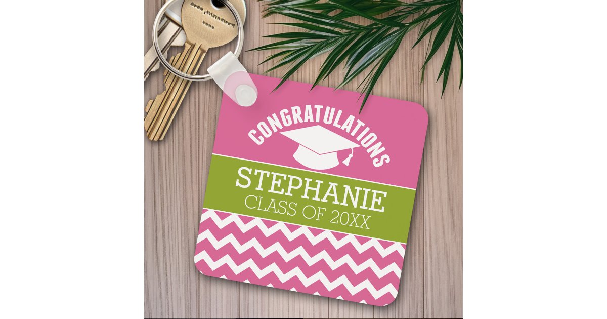 Congratulations Graduate - Personalized Graduation Keychain | Zazzle