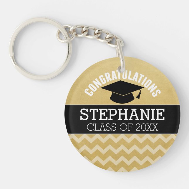 Congratulations Graduate - Personalized Graduation Keychain (Front)