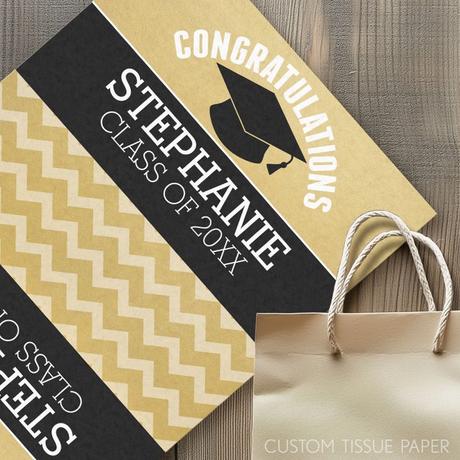 Congratulations Graduate - Personalized Graduation Tissue Paper (Custom Tissue Paper)