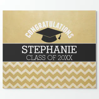 Congratulations Graduate - Personalized Graduation Wrapping Paper