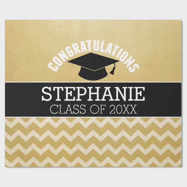 Congratulations Graduate - Personalized Graduation Wrapping Paper | Zazzle