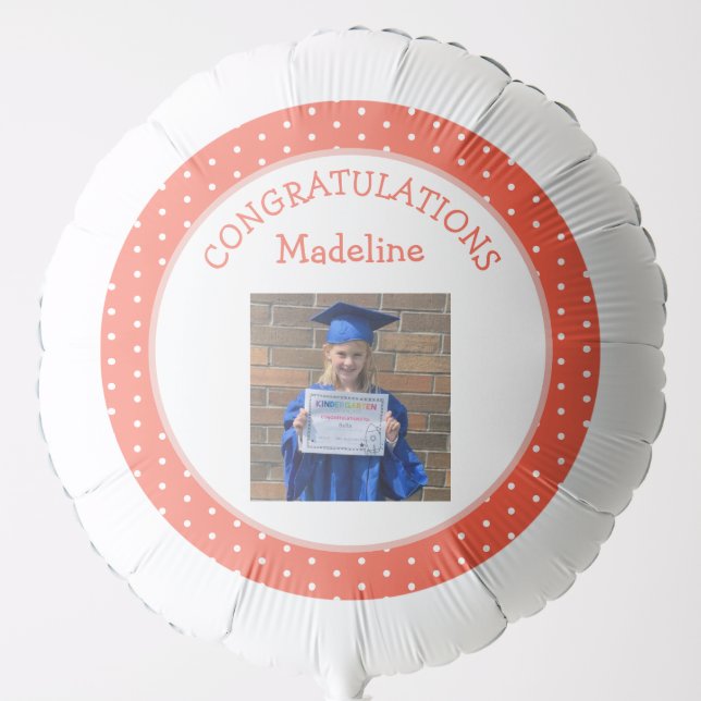 Congratulations Graduate Personalized Photo  Balloon (Front)