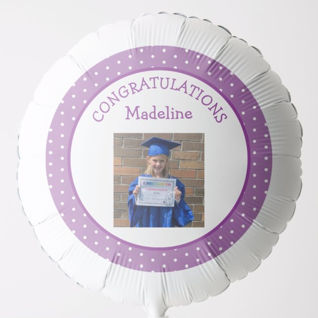 Congratulations Graduate Personalized Photo  Balloon (Front)
