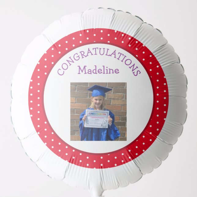 Congratulations Graduate Personalized Photo  Balloon (Front)