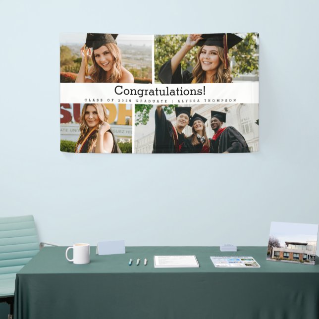 Congratulations Graduate photo Class year Custom Banner (Tradeshow)